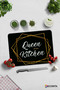 Glass Cutting Board - Glass Cutting Table| Queen Of The Kitchen - Black| 30cm X 40cm