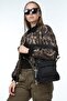 Unisex Black Sports Shoulder Bag with Strap - 5