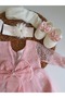 Baby Girl 0-6 Months Wedding Dress 5-Piece Mawlid Set Long-Sleeved Lace Dress - 7