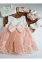 Baby Girl 0-6 Months Wedding Dress Set of 5 Mevlütluk Set Lace Dress - 3