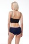 Women's Burgundy Ecru Navy Blue Pack of 7 Wide Brim Non-Marking Modal Panties 7m1906 - 9