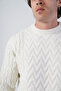 Bone Men's Execution Hair Basket Knit Crew Neck Knitwear Wool Sweater - 5