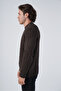 Brown Men's Execution Hair Basket Knit Crew Neck Knitwear Wool Sweater - 2
