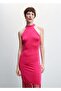 Halter Neck Tassel Dress - 19