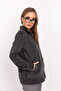 Women's Gray Color Single Top Zippered Fleece Jacket - 2