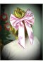 Large Luxury Satin Bow Pink Automatic Clip Buckle Women And Children - 2