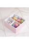 Set of 4 Powder Striped Drawer Organizer - 2