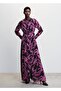 Patterned Chiffon Dress - 2