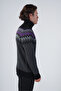 Black-Anthracite Men's Hair Braided Jacquard Patterned Turtleneck Knitwear Wool Sweater - 4