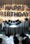 Happy Birthday Silver Color Letter Foil Balloon Set - 3
