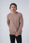 Milky Brown Men's Hair Braided Cotton Crew Neck 100% Cotton Sweater
