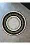 Round Geometric Pattern Beige Woven Base Carpet Mira 1450