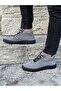 Men's Genuine Leather Lace-Up Boots-Grey - 4
