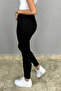 Women's Black Lycra High Waist Slim Fit Pants - 2