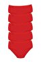 Mlvx 5 Pieces Passion Women's High Waist Bato Thin Rubber Panties Red Blsm