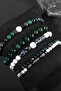 Dinçlik Purification and Renewal Bracelet Set with Blood Stone, Obsidian, Howlite Certified Natural Stone