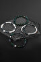 Dinçlik Purification and Renewal Bracelet Set with Blood Stone, Obsidian, Howlite Certified Natural Stone - 2