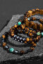 Azim & Belief Bracelet Set with Tiger Eye, Spanish Varicide, Hematite Certified Natural Stone - 5
