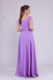 Leylak Maxi Length Boat Neck Drapey Woven Flared Evening Dress - 7