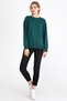 Women's Green Color Basic Crew Neck Sweatshirt - 4