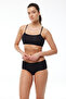 Women's Black and White 4 Pack Wide Brim Modal Slip Panties 1126 - 4