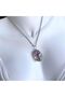 Trend 3 d-dimensional transparent oval glass inside chinese sakura tree flowery butterfly dome pendant with chain - 4