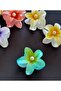 Trend pearl floral large aloha lotus buckle luxury turquoise blue - 3