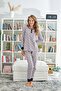 Buttoned Cotton Lycra Knitted Pajama Set - 2
