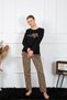 Fashion Line Women's Combed Cotton Long Sleeve Pajamas Suit 4129