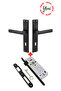 Black Matte Mirrored Luxury Elite Lever - 40mm Door Lock Set of 2
