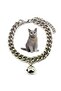 Adjustable Chain Aluminum Bell Gold 28 cm Luxury Cat and Small Breed Dog Necklace Collar