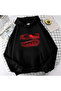 Y2k Oversized Loose Unisex Hooded Sweatshirt with Hypnosis Eyes Printed - 2