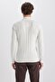 Slim Fit Slim Fit Half Turtleneck Knitwear Sweater X7395Az23Au - 5