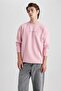 Boxy Fit Crew Neck Printed Sweatshirt V5306Az23Au