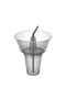 Set of 4 Practical Pop Corn Bucket with Straw Cup Snack Snack Plate Nuts Popcorn Chips - 4