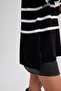 Relax Fit Soft Textured Striped Crew Neck Knitwear Sweater Tunic S7517Az23Wn - 4