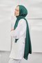 Italian Jacquard Geometric Pattern Shawl - New Jacquard Trend Shawl Scarf - Petrol Green