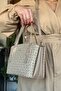 Women's Printed Patterned Shoulder Bag and Wallet Set 2066-Jp Sand Combination -Gzd- - 4