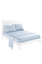 Line Cotton Duvet Cover Set 4 Piece Striped Satin Duvet Cover Set Blue | Hotel Duvet Cover - 3
