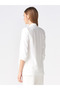 Women's Ecru Sleeve Gathered Boyfriend Jacket 101A06702 - 2