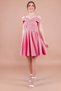 Flexible Atlas Fabric Low Shoulder Detailed Pleated Strap Mini Dusty Rose Evening Dress 342 - 6