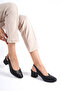Genuine Leather Black Women's Heeled Leather Shoes Shn-0882 - 3