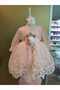 Baby Girl 0-6 Months Wedding Dress 5-Piece Mawlid Set Long-Sleeved Lace Dress - 4