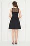 Round Neck A-Line Cut Black Evening Dress 2222 - 3