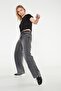 Melisa Loose Jeans Smoked Snow Lycra Palazzo Wide Leg Jeans