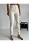 Beige High Waist Mom Jeans - 4