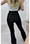 Moda Ens High Waist Gathering Diver Black Spanish Leggings - 3