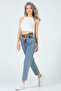 Women's Mom Jeans Trousers Snow Washing - 4