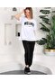 SPECIAL PRODUCTION WELNESS PRINTED CREW COLLAR 100% COTTON SUMMER WOMEN TRACKSUIT - 2