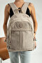 Mega Large Size School Bag Multi-Compartment Light Mink Unisex School Bag - 3
